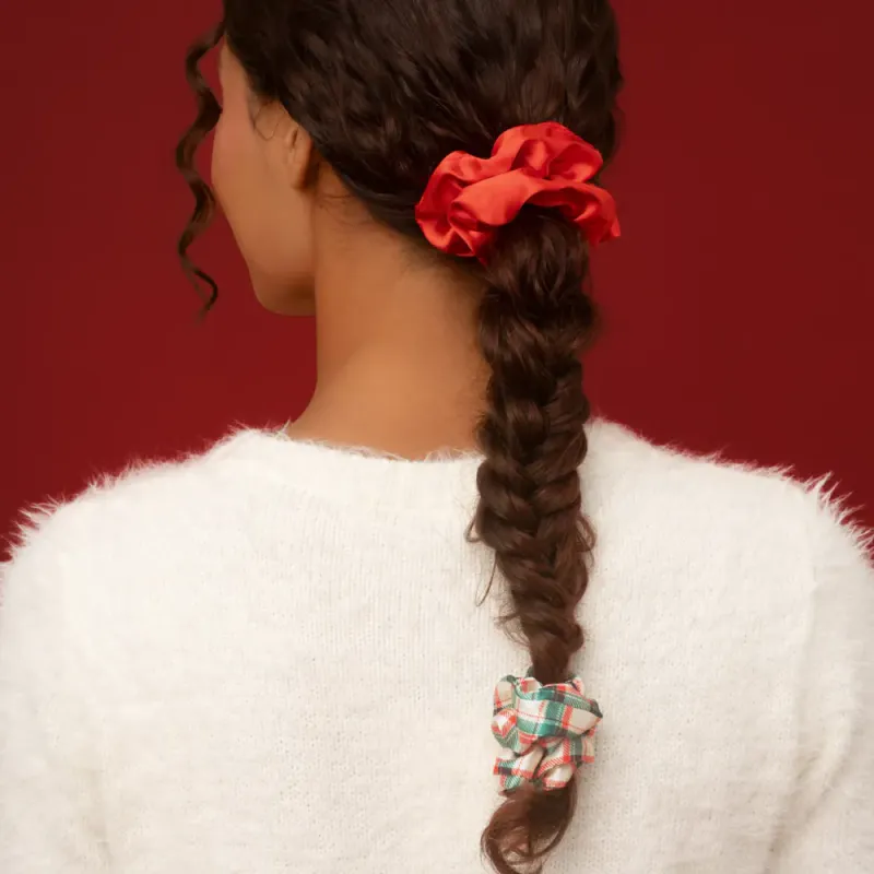 Julescrunchies i sateng 3 stk, KITSCH