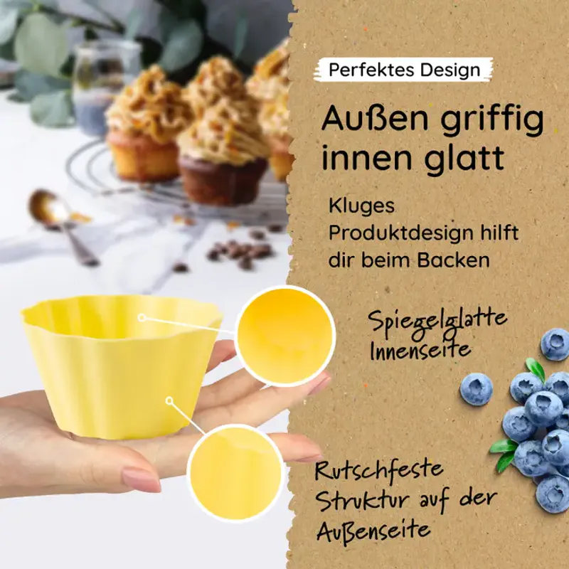 24 stk muffinsformer i silikon, fargemiks / Backefix