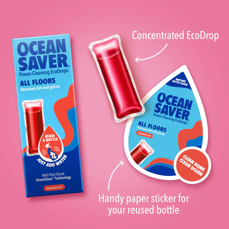 Gulvrengjøring, Rabarbra, Ecodrops refill / Ocean Saver