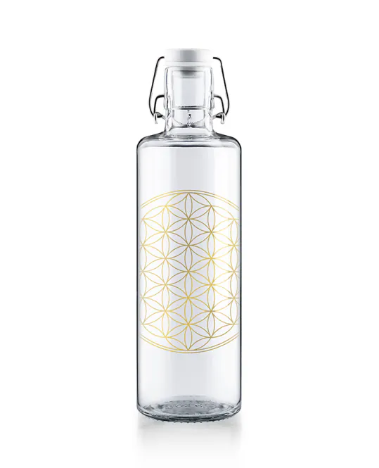 Hovedbilde Flower of life - 1l drikkeflaske i glass /  soulbottles