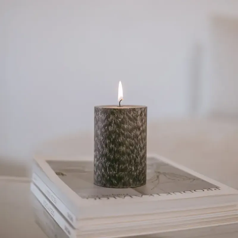 Olive Oil Block Candle 7x10cm, Black / Eulenschnitt
