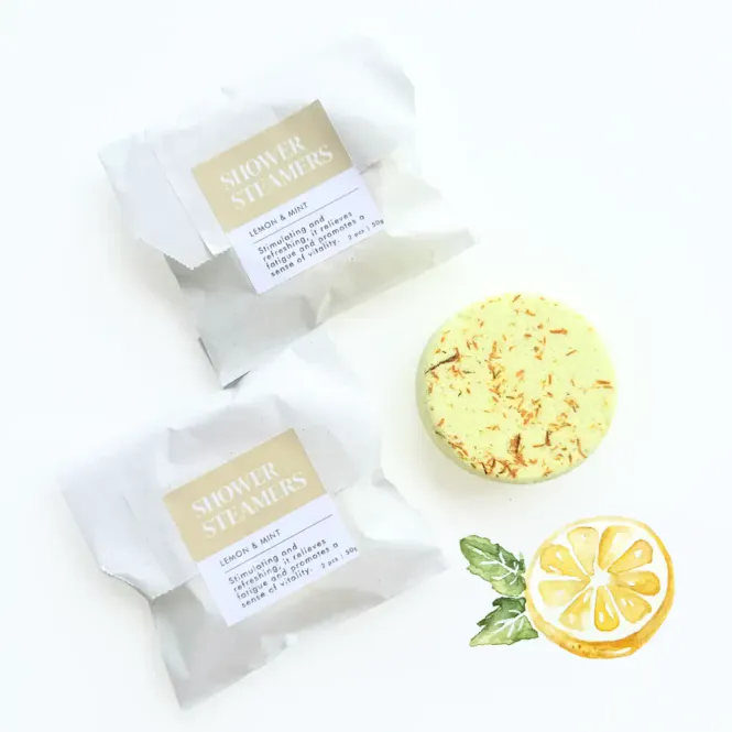 Hovedbilde Shower Steamer - Lemon & Mint 50g / Bon Babef