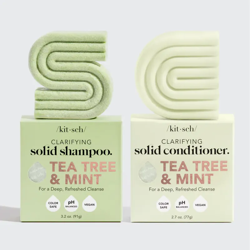 Tea Tree & Mint Clarifying Shampoo Bar 91g / Kitsch