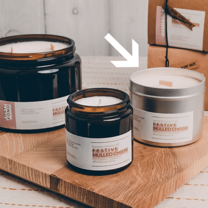 Hovedbilde 200 ml duftlys med juleduft, Clementine & Clove Bud / Lost + Fon