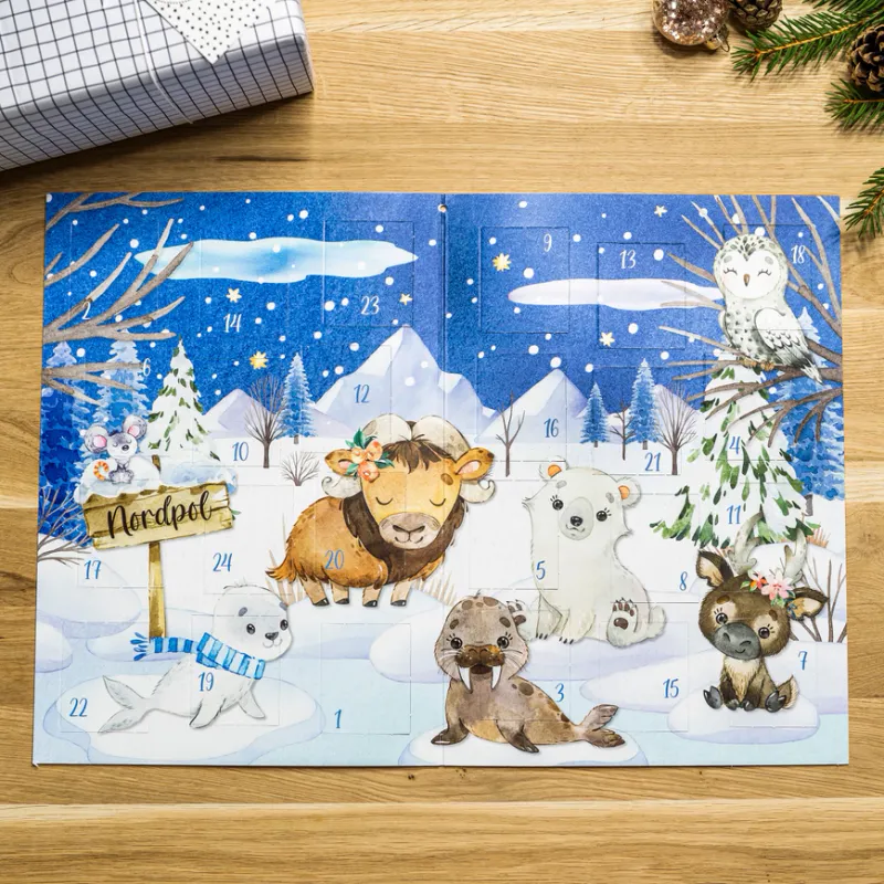Julekalender med tatoveringer, Nordpolen / Papierdrachen