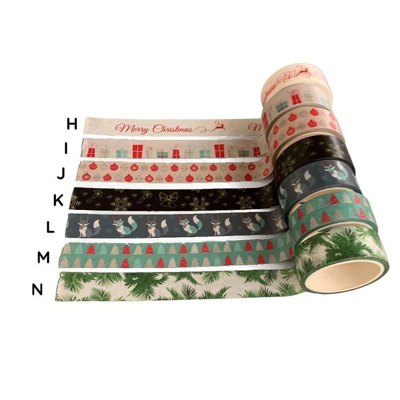 15mm x 5m Washi teip med julemotiv / &Keep