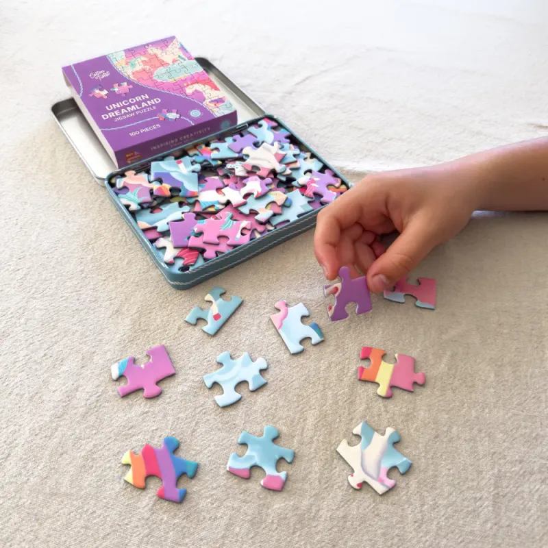 Unicorn Dreamland Jigsaw Puzzle | 100 Brikker | Cotton Twist
