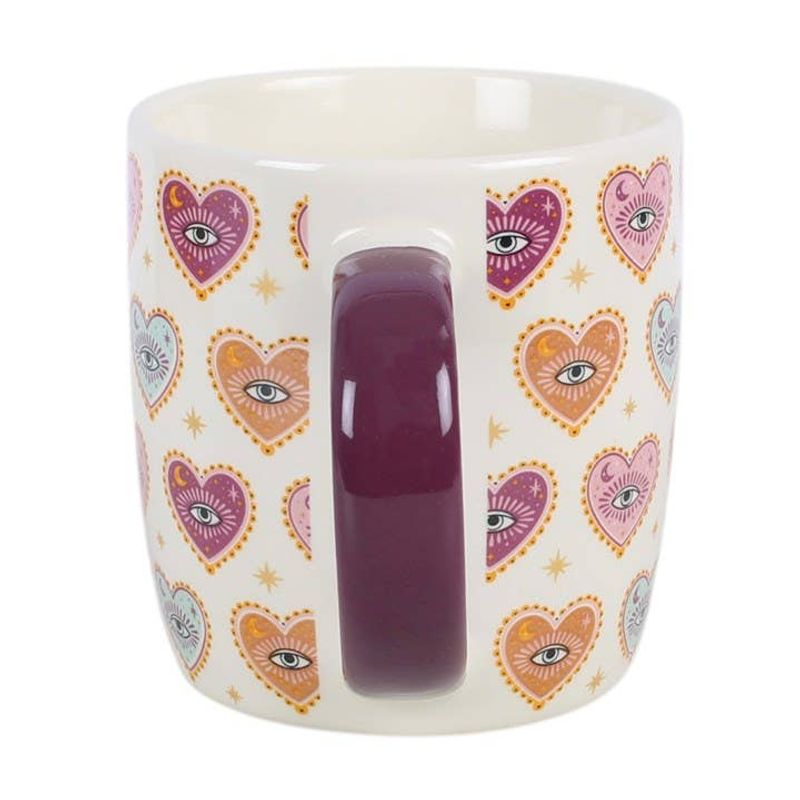 Sacred Sight Heart Print Mug and Tea Infuser Set 500 ml, Something Different